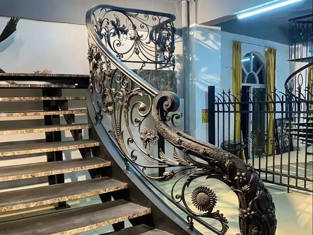 Wrought iron railings and balusters