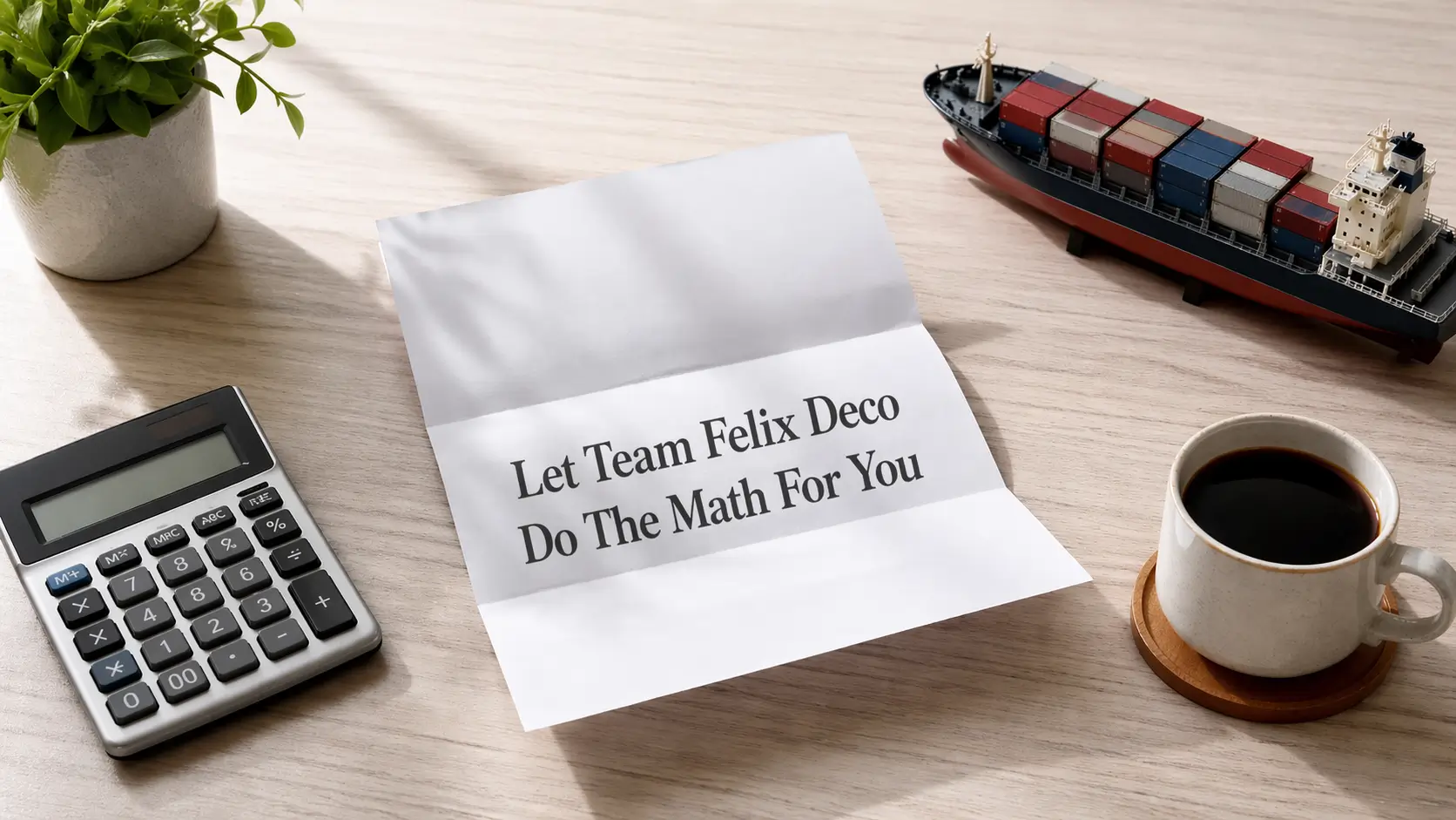 FelixDeco shipping cost calculation. Get a 2026 quote.
