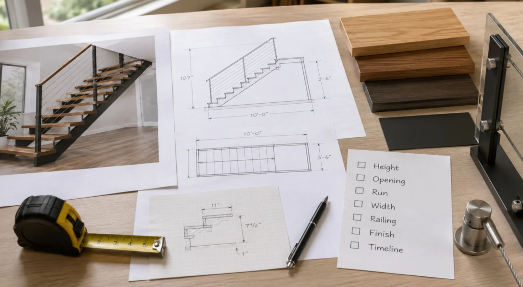 A formal quote should describe the staircase and the services included